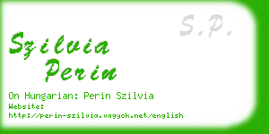 szilvia perin business card